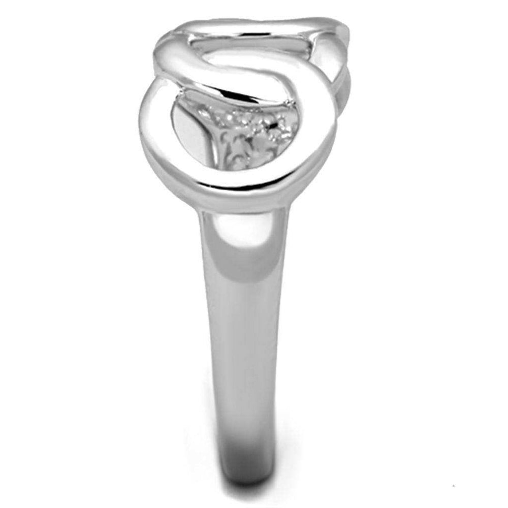 Alamode Rhodium Brass Ring with No Stone - Alamode - Flyclothing LLC