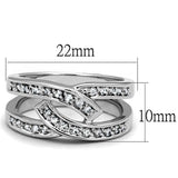 Alamode Rhodium Brass Ring with AAA Grade CZ in Clear - Alamode - Flyclothing LLC