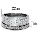 Alamode Rhodium Brass Ring with AAA Grade CZ in Clear - Alamode - Flyclothing LLC