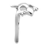 Alamode Rhodium Brass Ring with No Stone - Alamode - Flyclothing LLC