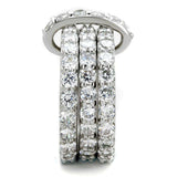 Alamode Rhodium Brass Ring with AAA Grade CZ in Clear - Alamode - Flyclothing LLC