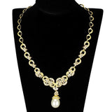 Alamode Gold Brass Jewelry Sets with AAA Grade CZ in Clear - Alamode - Flyclothing LLC