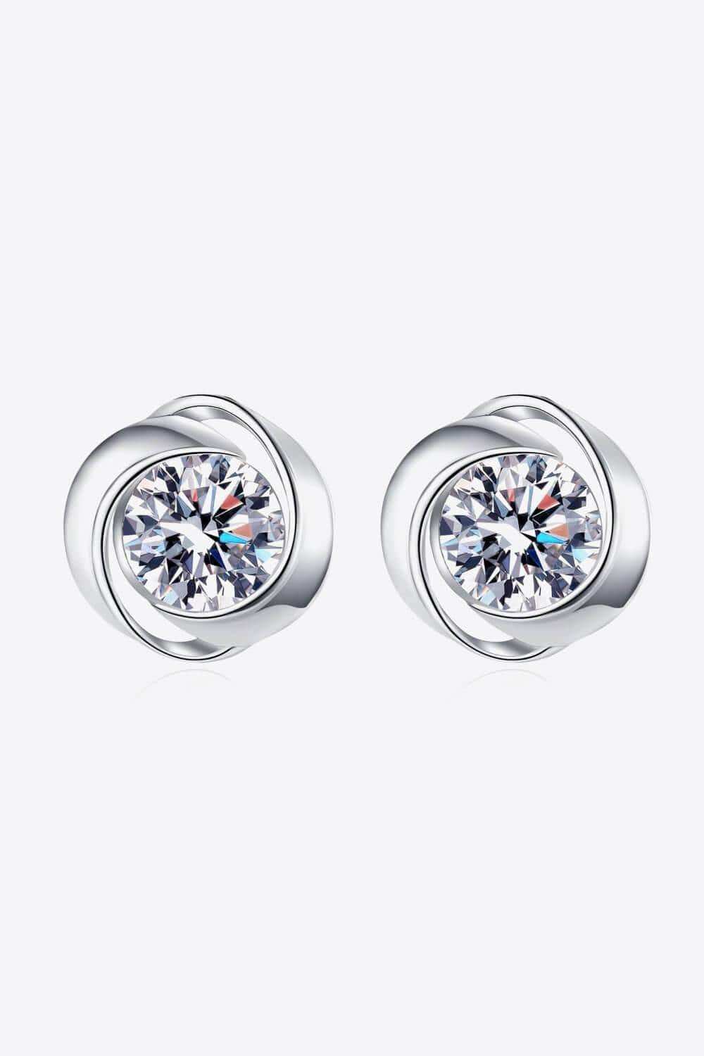 Feeling Fun Moissanite Stud Earrings - Trendsi - Flyclothing LLC