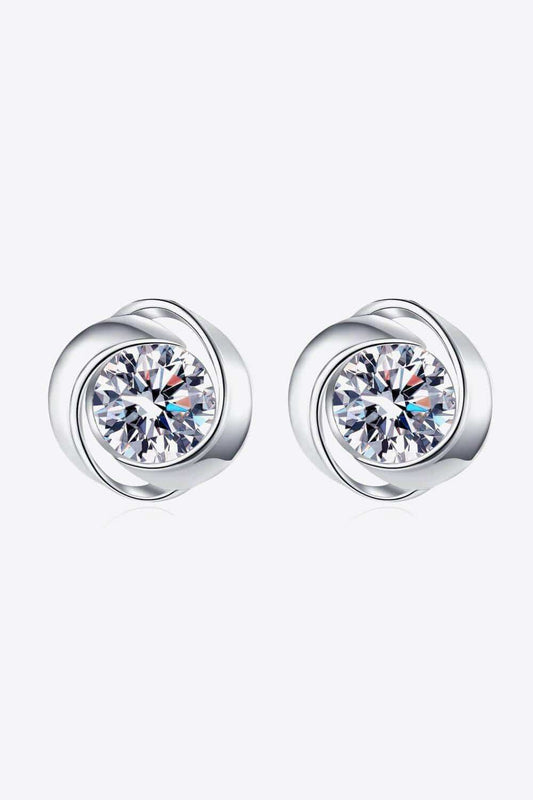 Feeling Fun Moissanite Stud Earrings - Trendsi - Flyclothing LLC