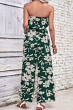 Floral Strapless Wide Leg Jumpsuit - Trendsi - Flyclothing LLC