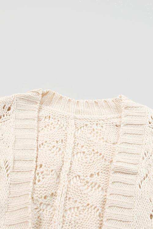 Plus Size Open Front Long Sleeve Cardigan - Trendsi - Flyclothing LLC