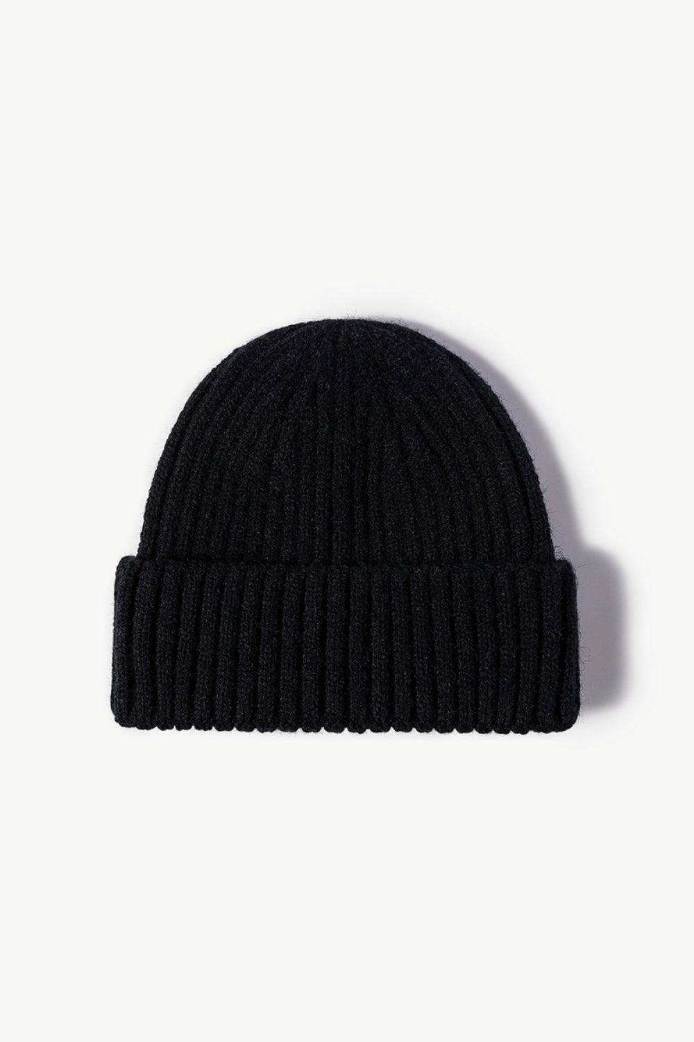 Rib-Knit Cuff Beanie - Trendsi - Flyclothing LLC