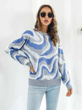 Round Neck Dropped Shoulder Sweater - Trendsi - Flyclothing LLC