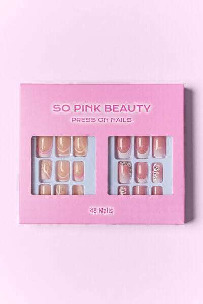 SO PINK BEAUTY Press On Nails 2 Packs - Trendsi - Flyclothing LLC