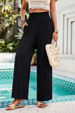 Smocked Wide Leg Pants with Pockets - Trendsi - Flyclothing LLC