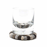 Hand Crafted Felt Ball Coasters from Nepal: 4-pack, Unicolor Grey - Global Groove (T) - Global Groove - Flyclothing LLC