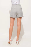 And The Why Pin Striped High Waist Rolled Shorts - Trendsi - Flyclothing LLC