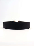 Geometric Buckle Elastic Wide Belt - Trendsi - Flyclothing LLC
