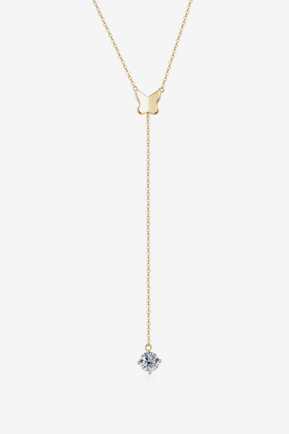 1 Carat Moissanite 925 Sterling Silver Necklace - Trendsi - Flyclothing LLC