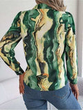 Printed Button Up Long Sleeve Shirt - Trendsi - Flyclothing LLC