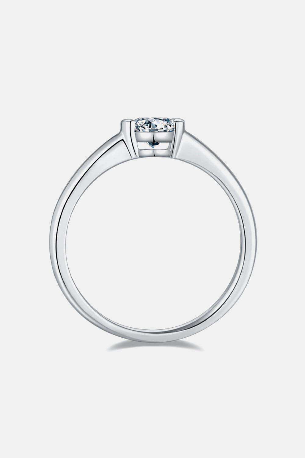 Moissanite 925 Sterling Silver Solitaire Ring - Trendsi - Flyclothing LLC