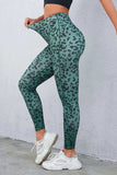 Leopard Print Wide Waistband Leggings - Trendsi - Flyclothing LLC