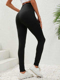 Wide Waistband Leggings - Trendsi - Flyclothing LLC