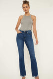 Kancan Cat's Whiskers Raw Hem Flare Jeans - Trendsi - Flyclothing LLC