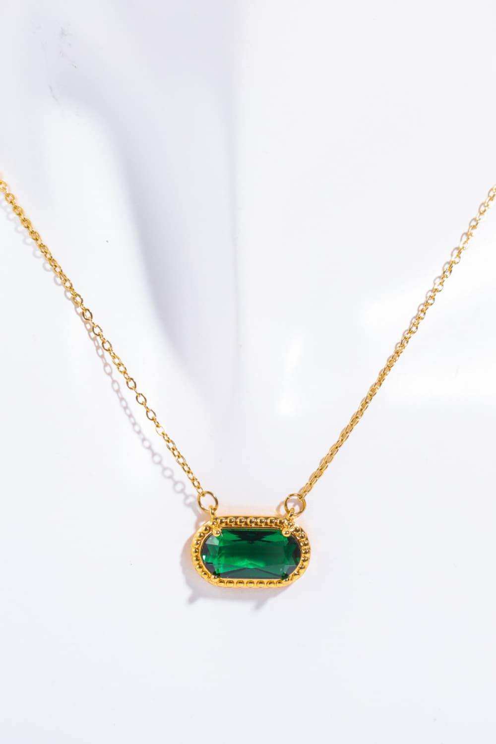 Copper 14K Gold Pleated Pendant Necklace - Trendsi - Flyclothing LLC