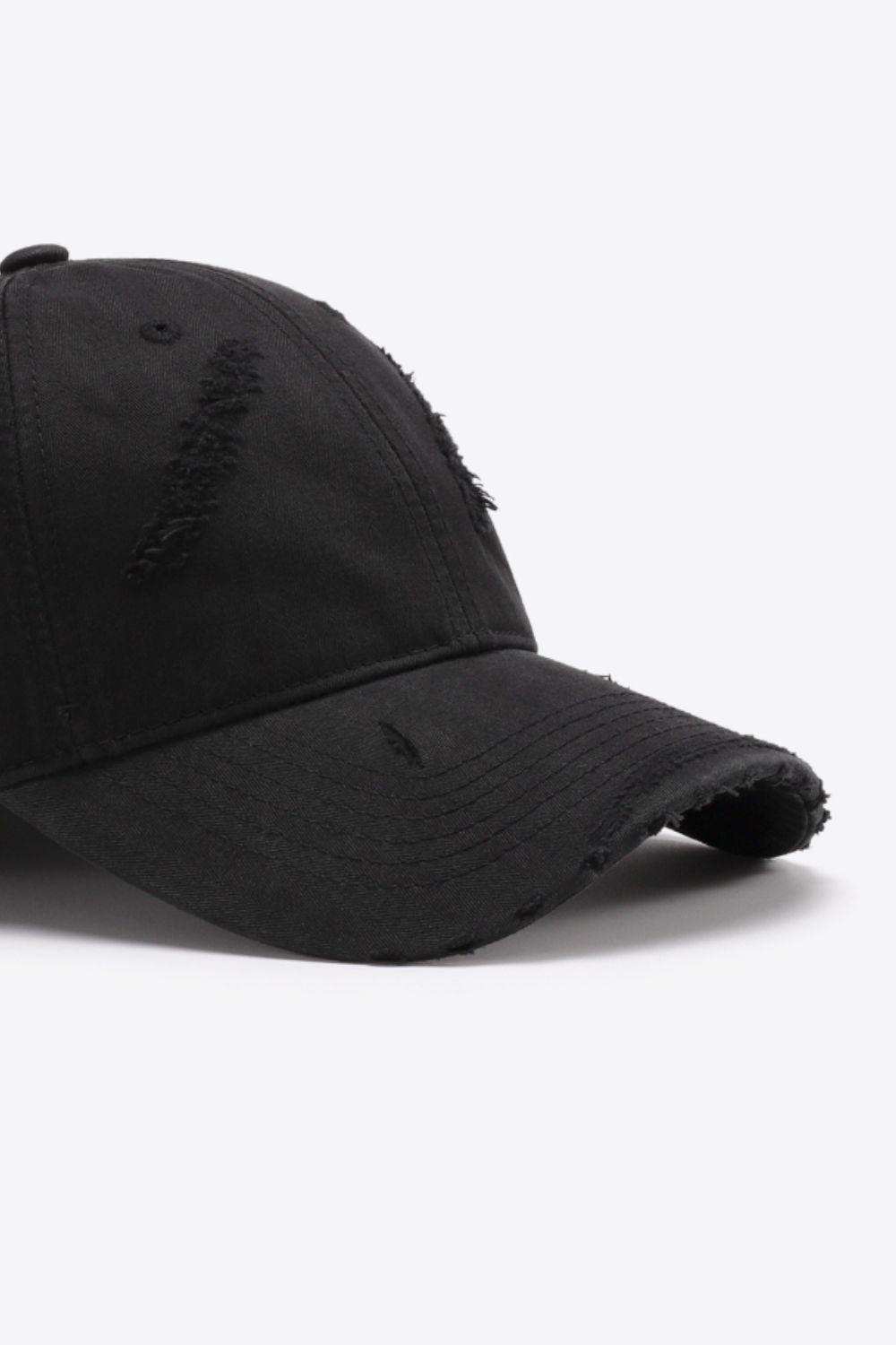 Distressed Adjustable Baseball Cap - Trendsi - Flyclothing LLC