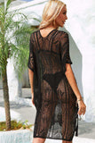 Side Slit Tassel Openwork Cover-Up Dress - Trendsi - Flyclothing LLC