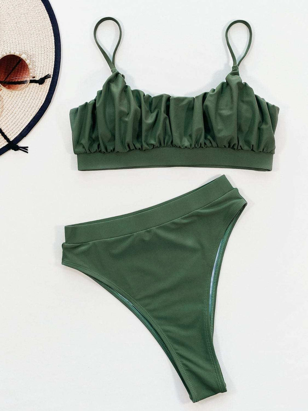 Adjustable Strap Ruched Two-Piece Swim Set - Trendsi - Flyclothing LLC
