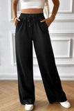 Drawstring Wide Leg Pants with Pocketed - Trendsi - Flyclothing LLC