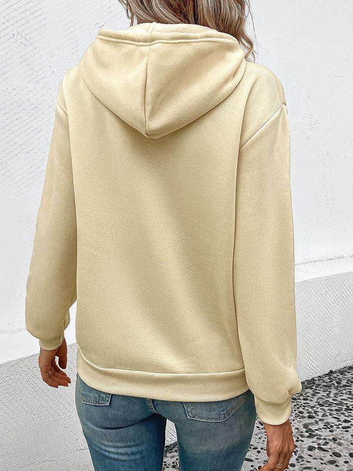 Long Sleeve Front Pocket Hoodie - Trendsi - Flyclothing LLC