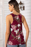 Floral Scoop Neck Tank Top - Trendsi - Flyclothing LLC