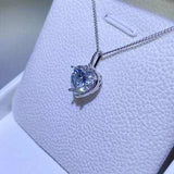 2 Carat Moissanite 925 Sterling Silver Necklace - Trendsi - Flyclothing LLC
