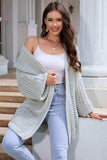 Open Front Longline Cardigan - Trendsi - Flyclothing LLC