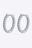 Moissanite 925 Sterling Silver Huggie Earrings - Trendsi - Flyclothing LLC