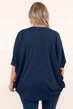 Plus Size Ribbed Cocoon Cover Up - Trendsi - Flyclothing LLC