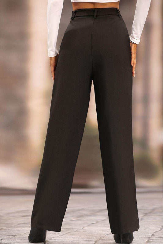 Long Loose Fit Straight Pants - Trendsi - Flyclothing LLC
