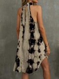 Tie-Dye Grecian Neck Dress - Trendsi - Flyclothing LLC