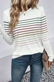 Striped Round Neck Long Sleeve T-Shirt - Trendsi - Flyclothing LLC