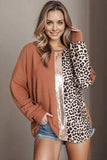 Leopard Round Neck Long Sleeve T-Shirt - Trendsi - Flyclothing LLC