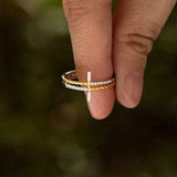 Cross Zircon 925 Sterling Silver Ring - Trendsi - Flyclothing LLC