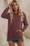 Dropped Shoulder Kangaroo Pocket Hoodie - Trendsi - Flyclothing LLC