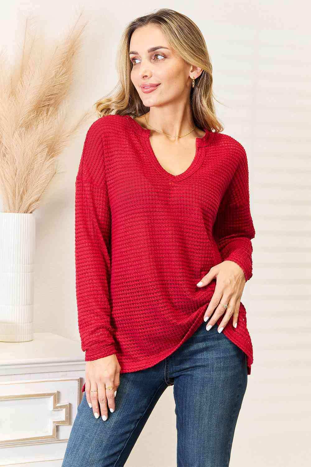 Culture Code Full Size Wide Notch Relax Top - Trendsi - Flyclothing LLC