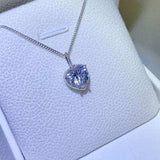 2 Carat Moissanite 925 Sterling Silver Necklace - Trendsi - Flyclothing LLC