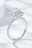 4 Carat Moissanite 4-Prong Side Stone Ring - Trendsi - Flyclothing LLC
