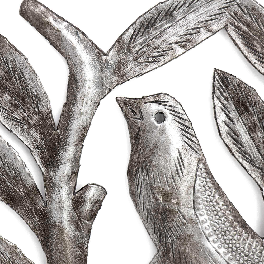 Pair of Square Tree of Life Haitian Steel Drum Wall Art - Haitian Artisans - Flyclothing LLC