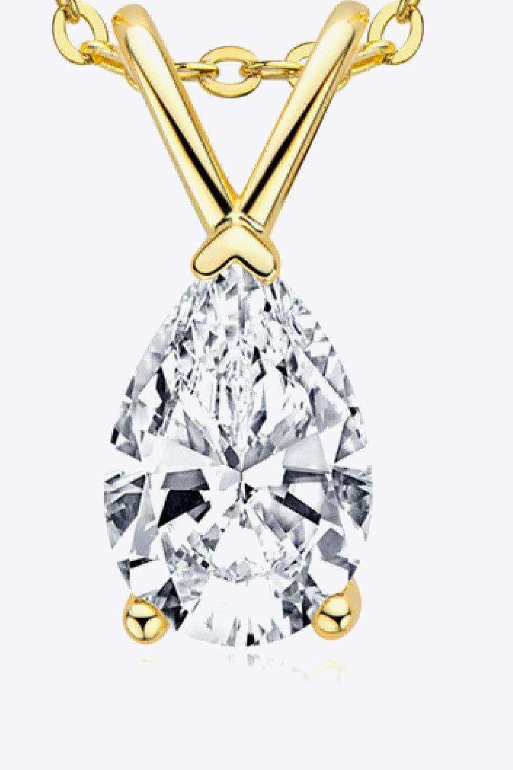 1.5 Carat Moissanite Pendant 925 Sterling Silver Necklace - Trendsi - Flyclothing LLC
