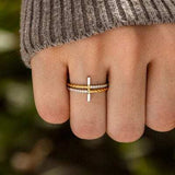 Cross Zircon 925 Sterling Silver Ring - Trendsi - Flyclothing LLC