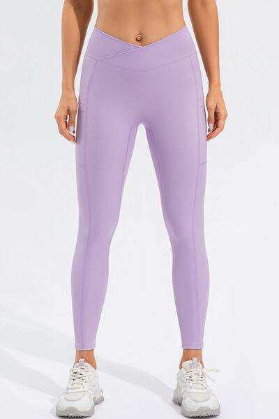 High Waist Active Leggings with Pockets - Trendsi - Flyclothing LLC