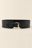 Elastic Wide PU Belt - Trendsi - Flyclothing LLC