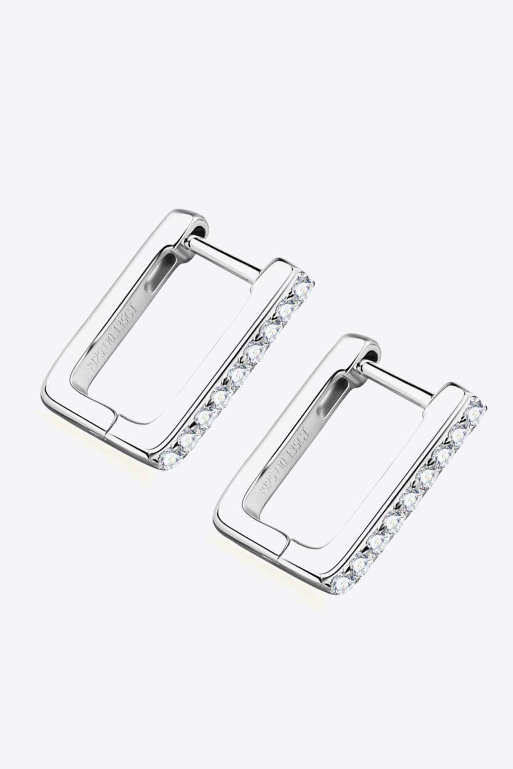 Moissanite Geometric 925 Sterling Silver Earrings - Trendsi - Flyclothing LLC