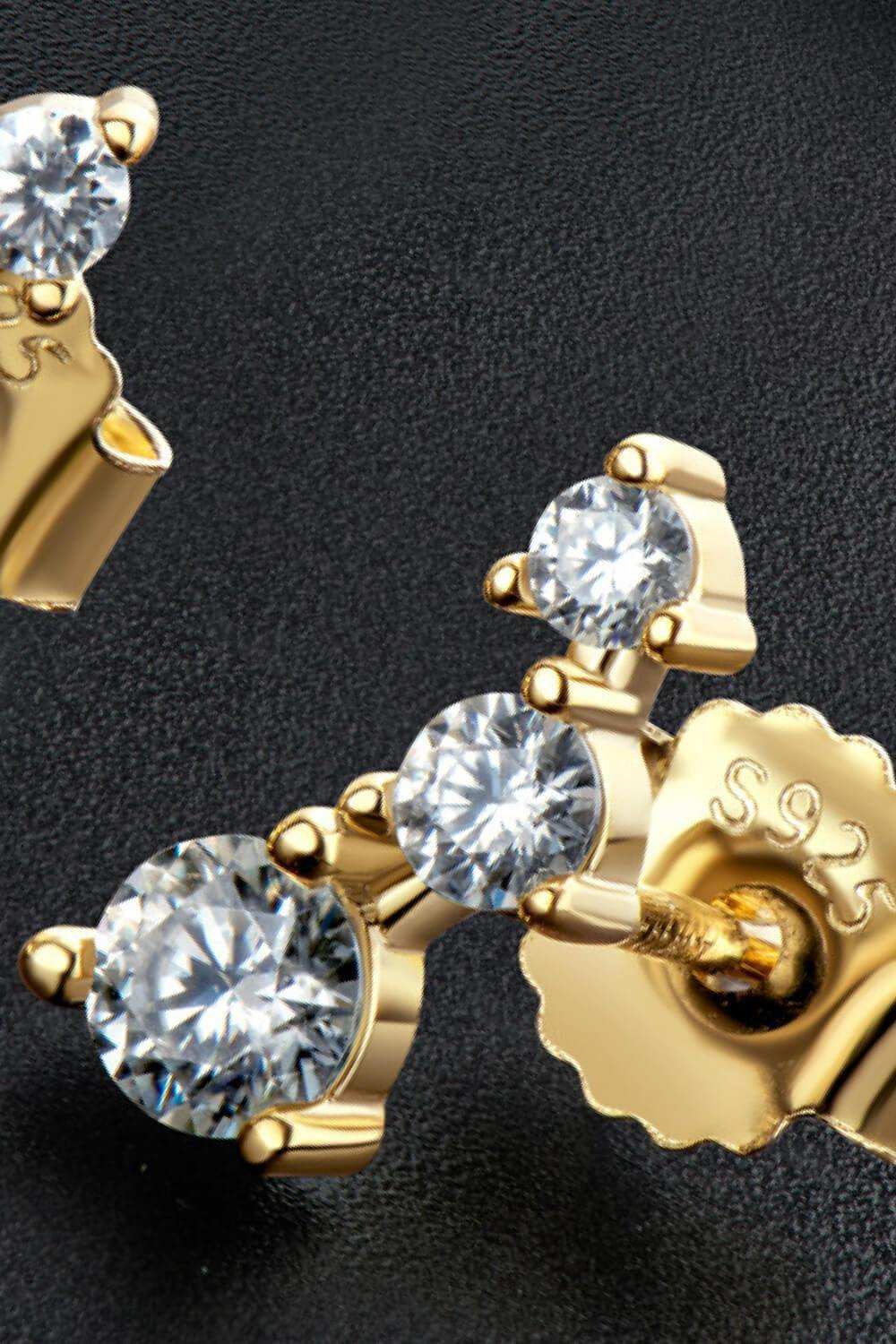 Your Way Moissanite Stud Earrings - Trendsi - Flyclothing LLC